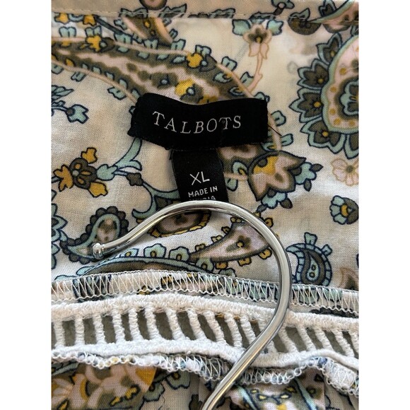 Talbots 3 Shirts LOT Bundle Extra Large 16 Floral Paisley Button Pop Over - Picture 9 of 16